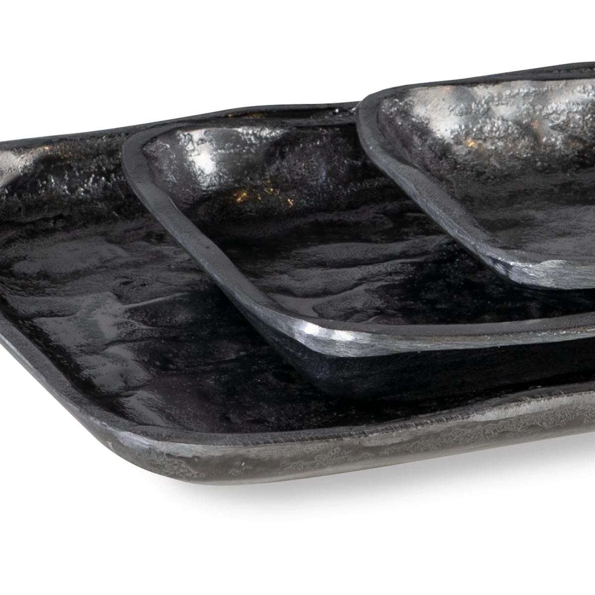 Artisan Antik Nikel Tepsi (3'lü Set) - Görsel 5