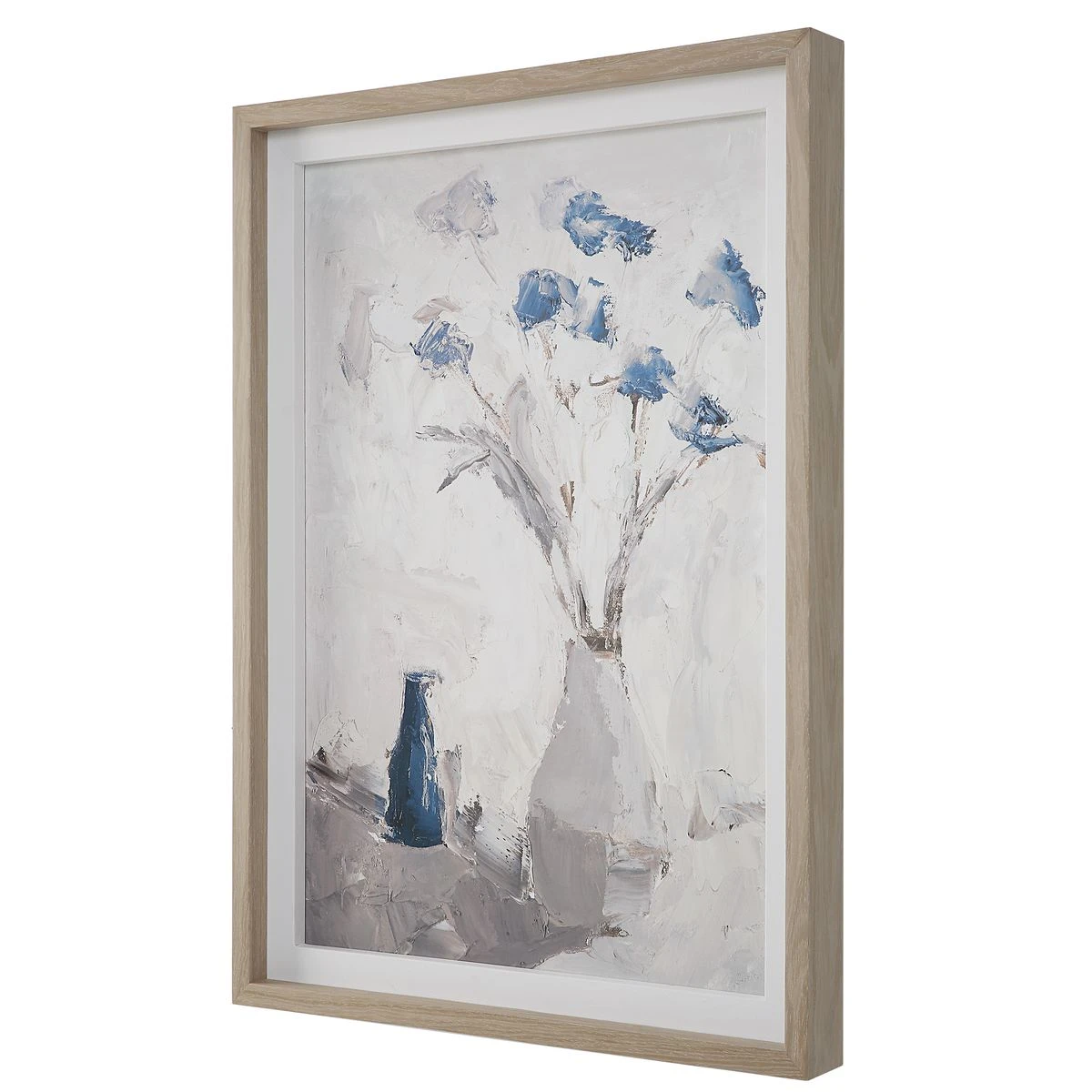 Blue Flowers In Vase Çerçeveli Baskı - Görsel 6