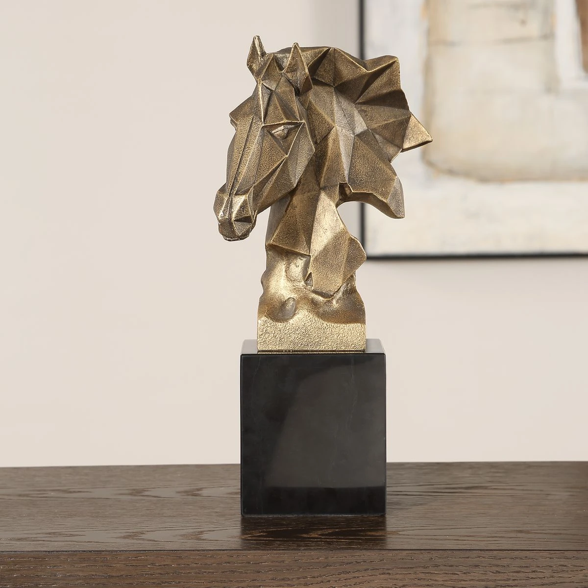 Chiseled Horse Bust Heykel - Görsel 3
