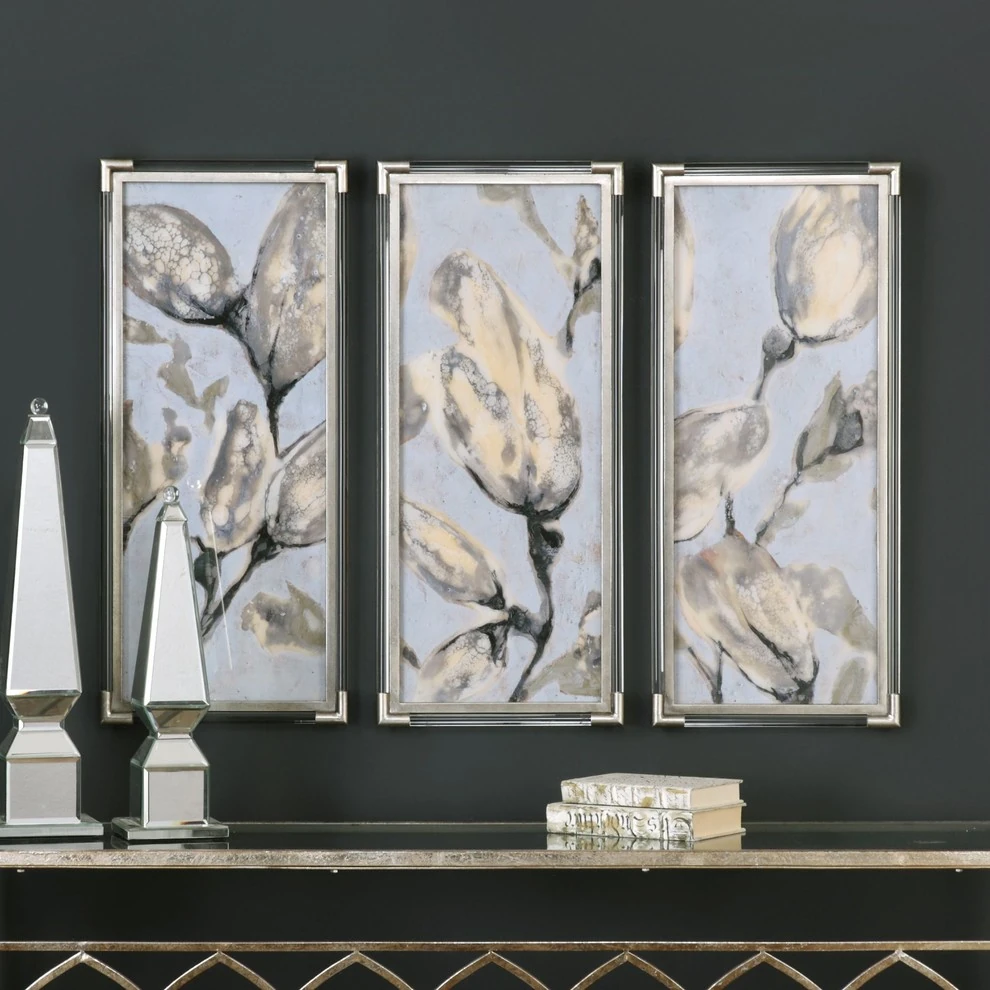 Çiçek Tomurcuğu Tablo (3lü Set) - Görsel 2