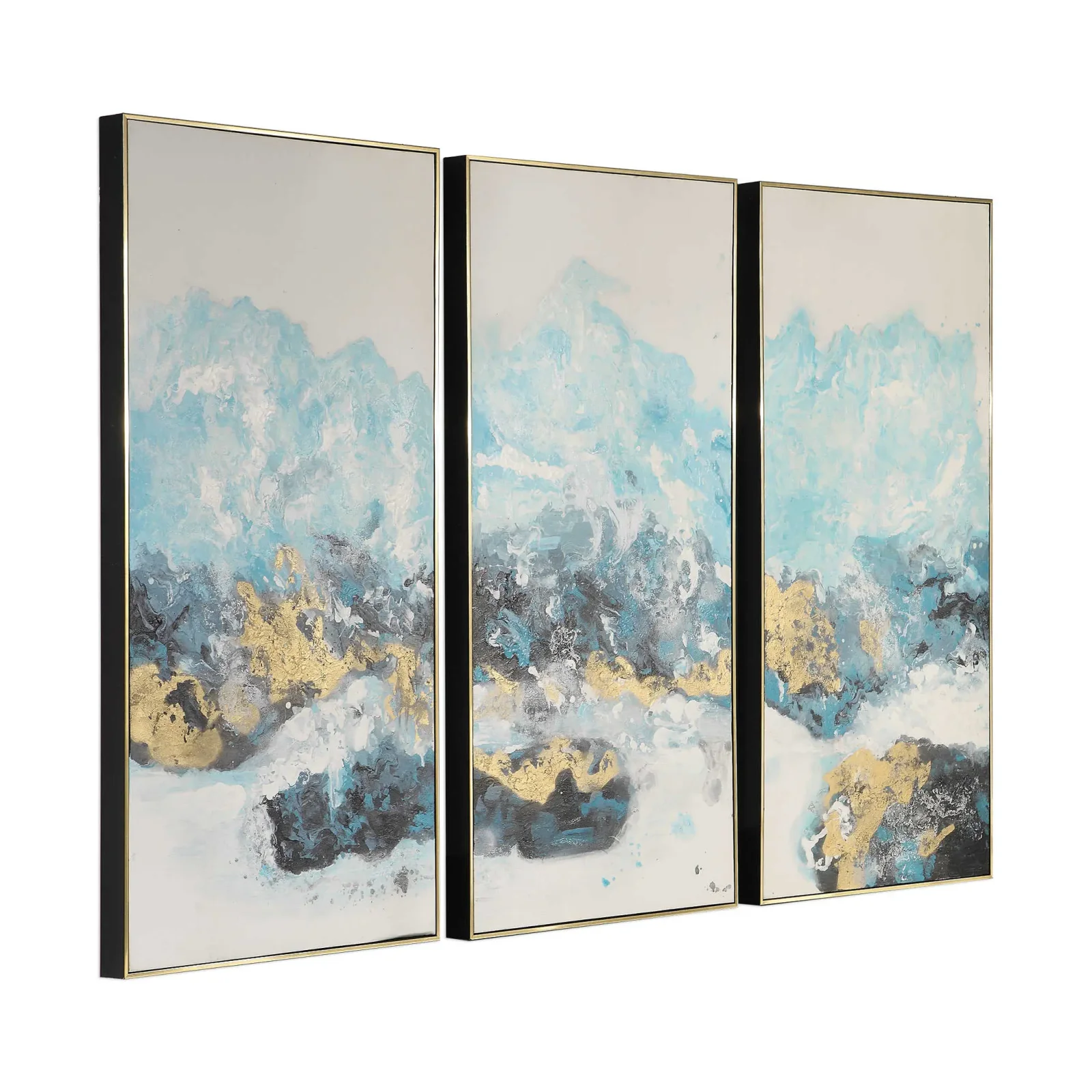 Crashing Waves El Yapımı Tablolar (3lü Set) - Görsel 4